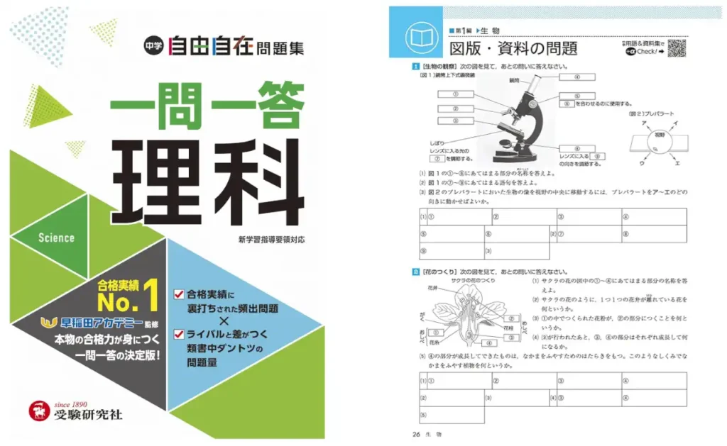 自由自在問題集 一問一答 理科